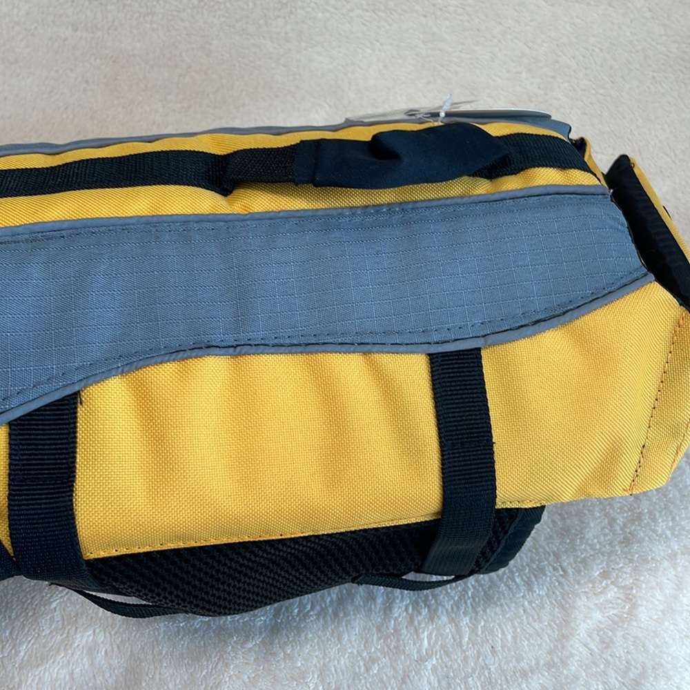 ๐HP๐ VIVAGLORY Dog Life Jacket Extra Padding Pet Safety Vest Yellow/Gray Sz S - Picture 5 of 12